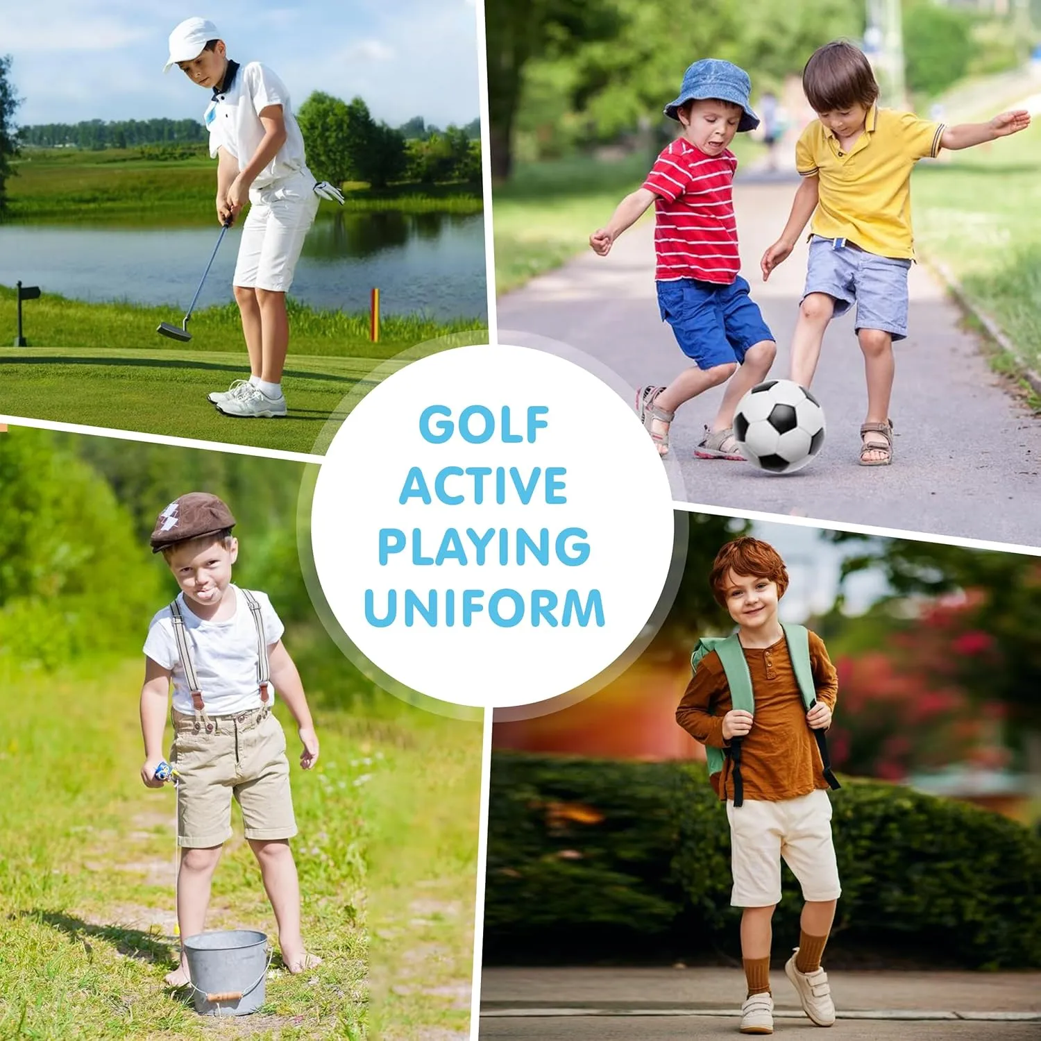 Youth Boys Golf Shorts Stretch Lightweight Kids School Uniform Clothes Flat Front Casual Khaki Hybrid Chino Dress Short