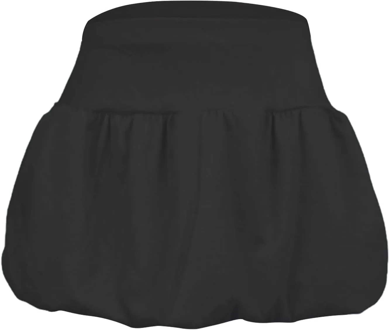 ZYXTIM Bubble Skirts for Women Elastic High Waisted Ruffle Hem A Line Balloon Skirt Petite Slim Fit Solid Y2k Cute Mini Dress